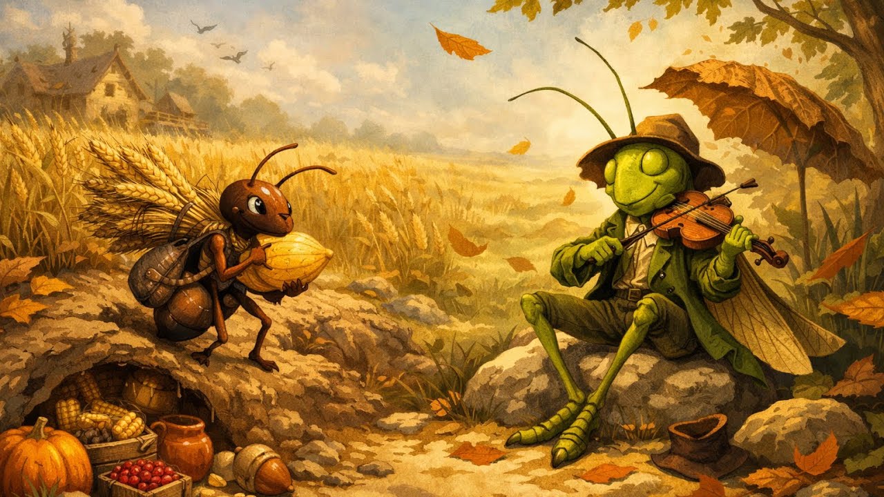 #0073 - The Ant And The Grasshopper- Story Narration By Raunak Bagchi 