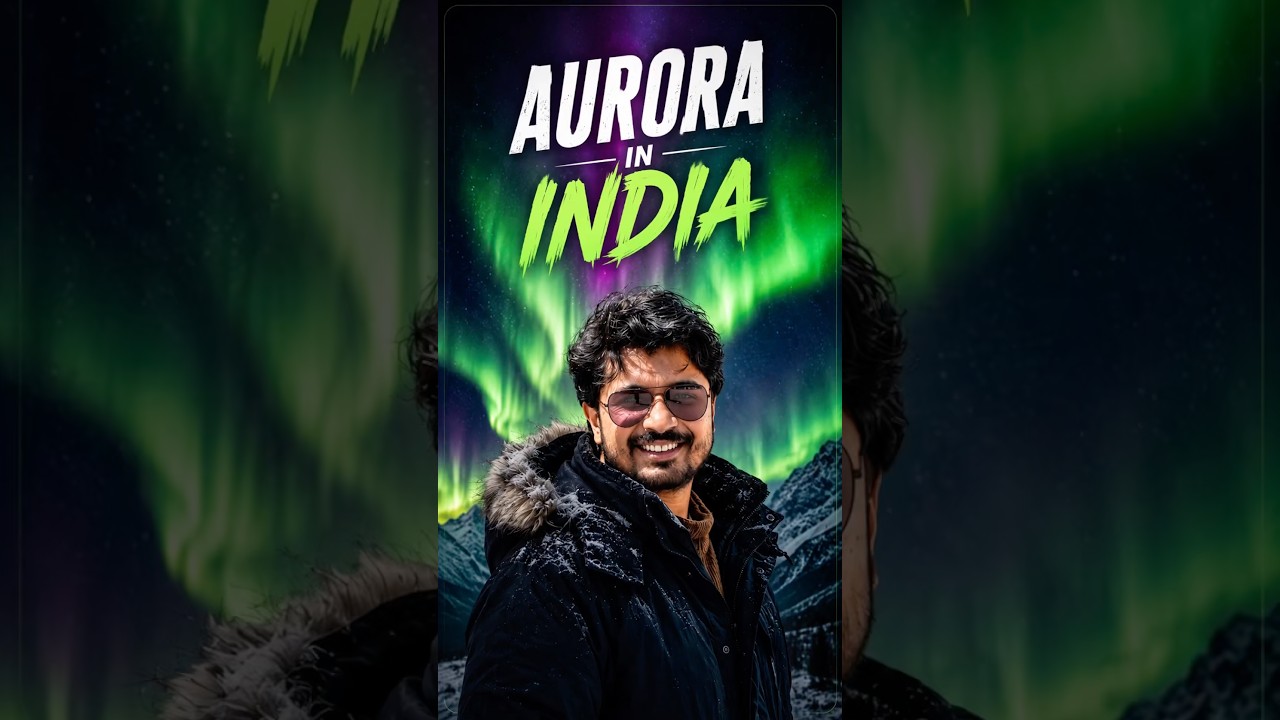 Aurora Borealis in India 🌌 ⁉️ Northern Lights Over Ladakh Explained ✅ Solar Storm #northernlights