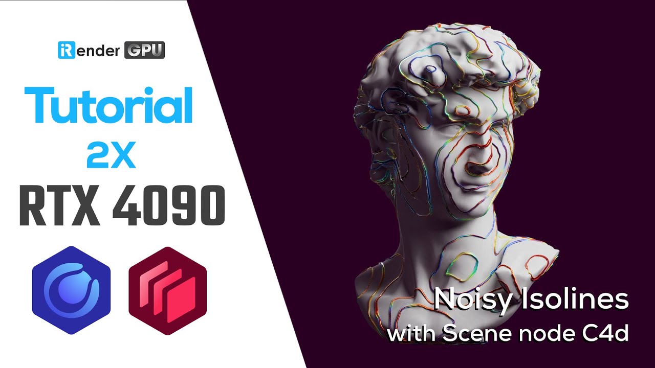 Noisy Isolines with Scene Node in Cinema 4D | Tutorial | iRender Render Farm