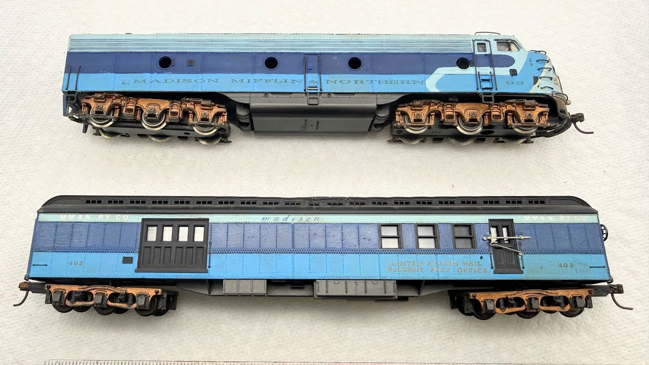 Vintage HO RIVAROSSI Custom Madison Mifflin & Northern train set Pittsburgh Nostalgia train