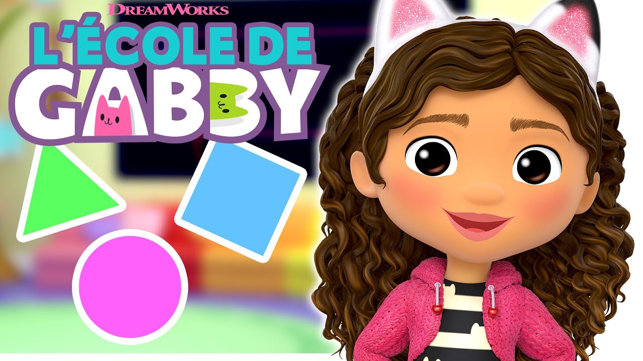 Peux-tu trouver les formes géométriques avec Gabby ? 🟢 🟪 🔷 Apprendre les formes | L’ÉCOLE DE GABBY