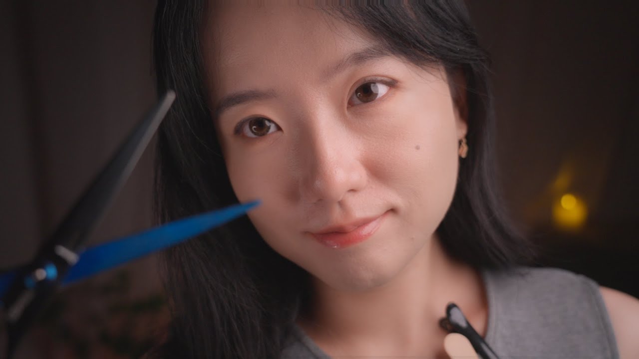 ASMR Personal Haircut — just you, me & the scissors (soft spoken)