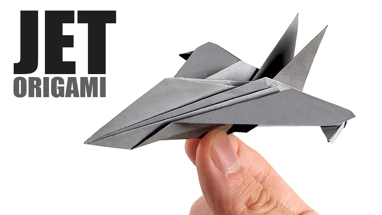 How to make an EASY Paper Jet Fighter Plane 【ORIGAMI】