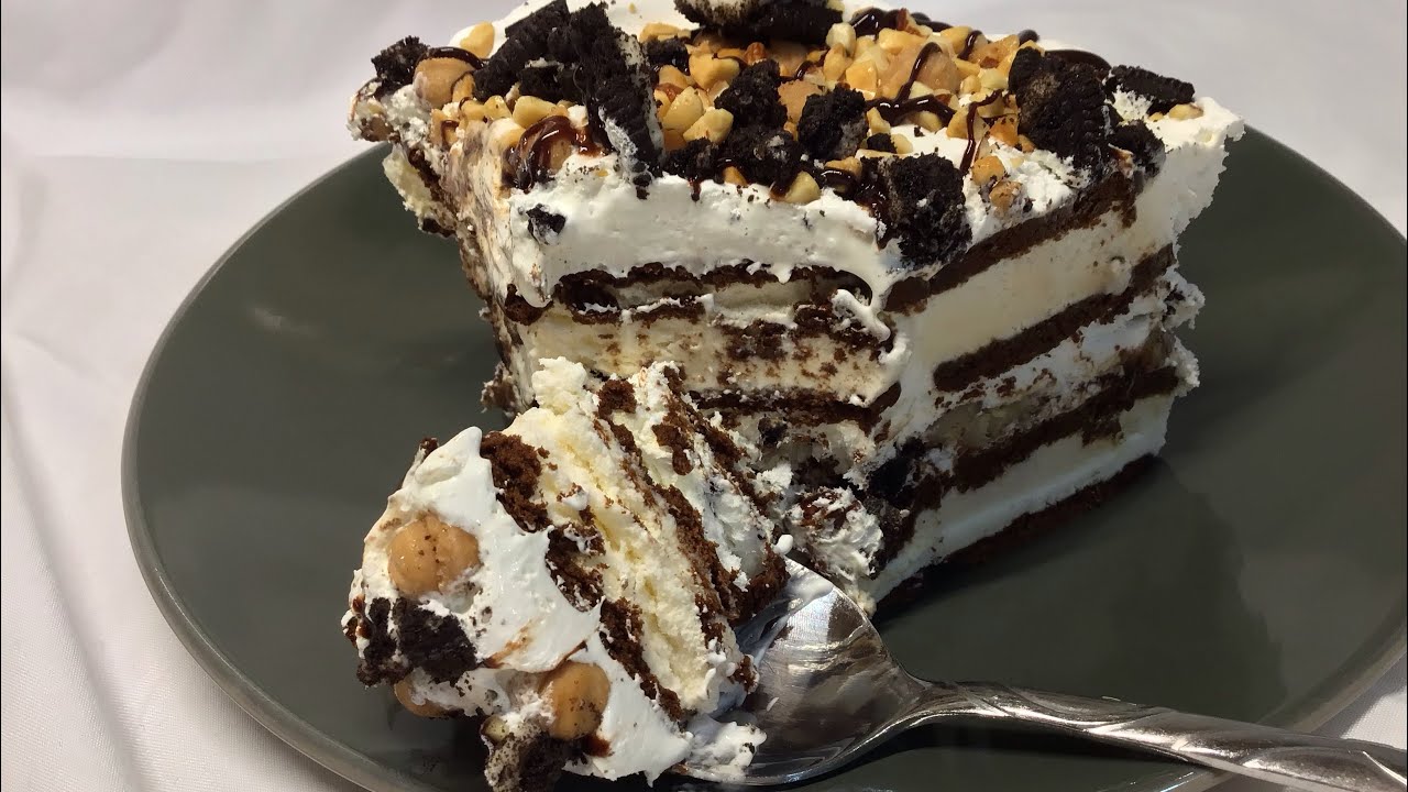 Ice Cream Cake using Ice Cream Sandwiches