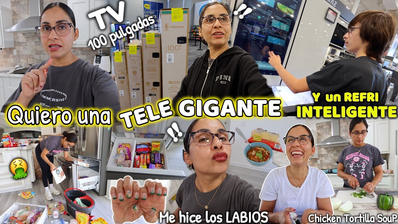 Viendo Lo que QUEREMOS para NAVIDAD😭🎄Limpieza PROFUNDA en el Congelador😵&zwj;💫Me hice las U&ntilde;as y LABIOS💋