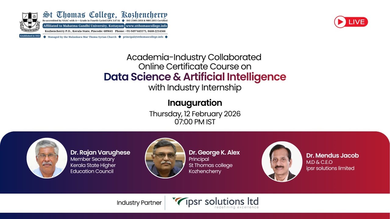 Online Certificate Course on Data Science & Artificial intelligence