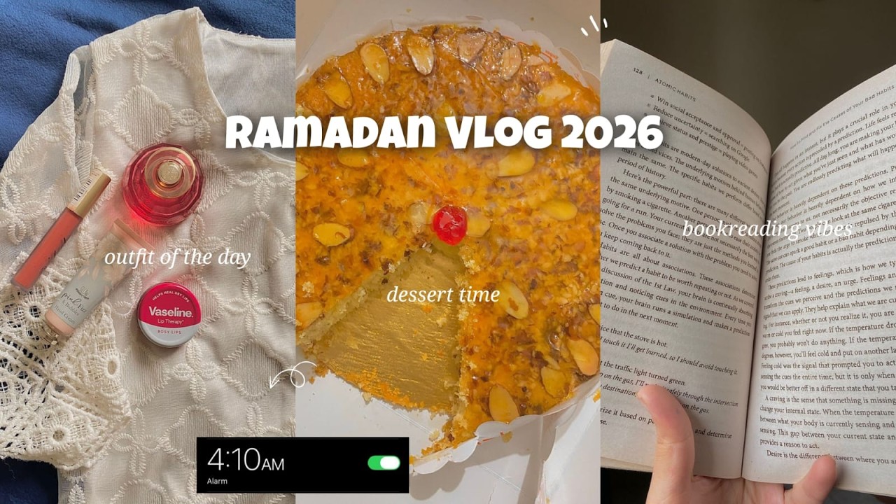Ramadan Day in my Life Vlog 🌙 Suhoor preps, Iftar cooking, outfit of the day, bookreading