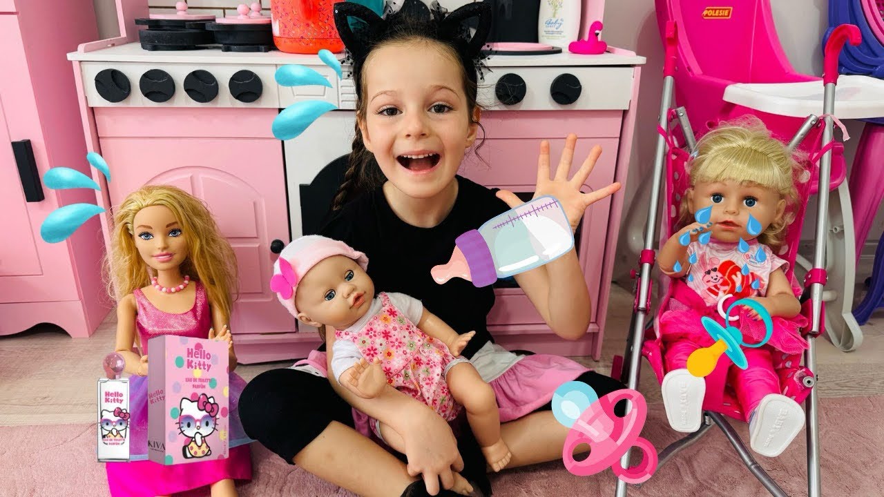 Barbie Videosu!Ada ile Oyuncak Evcilik Videosu!Oyuncak Bebek Bakma Videosu,Kız Oyunları#baby #barbie