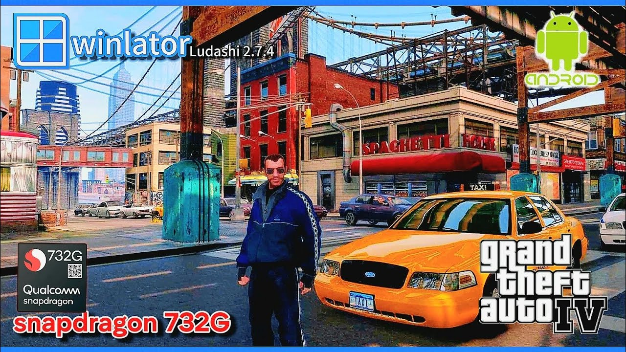 winlator | GTA IV | Snapdragon 732G ( pc android )