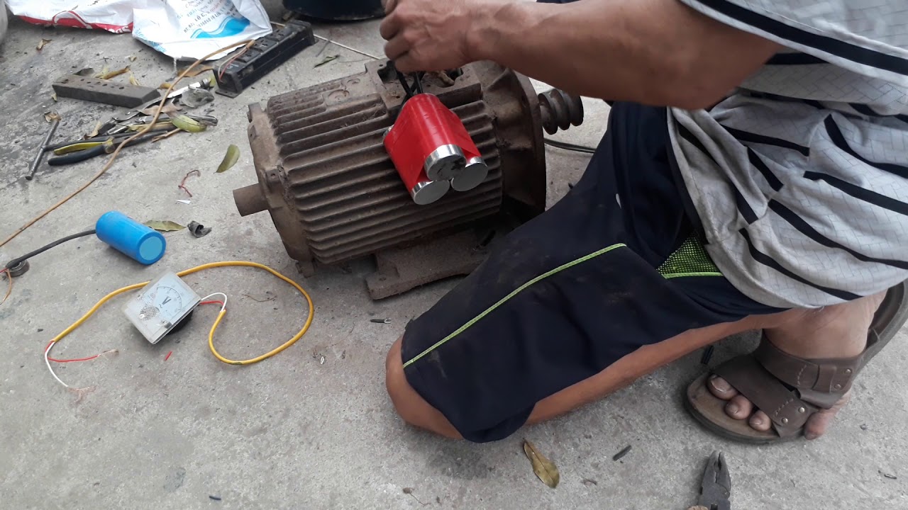 Mất điện khách yêu cầu chuyển mô tơ cũ ra phát điện( ok luôn- ktd)