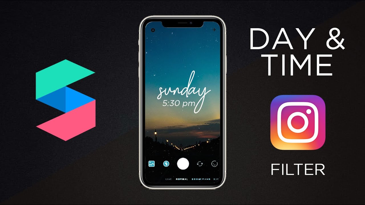 How to create an AWESOME Day & Time Instagram FILTER | Tutorial | Spark AR Studio