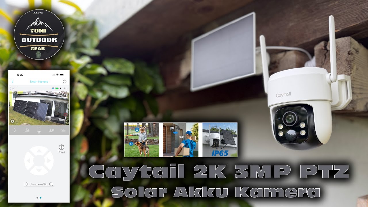 Caytail 2K 3MP - DK201 - PTZ Videoüberwachungskamera mit Akku Solar betrieben #Caytail #kamera #akku