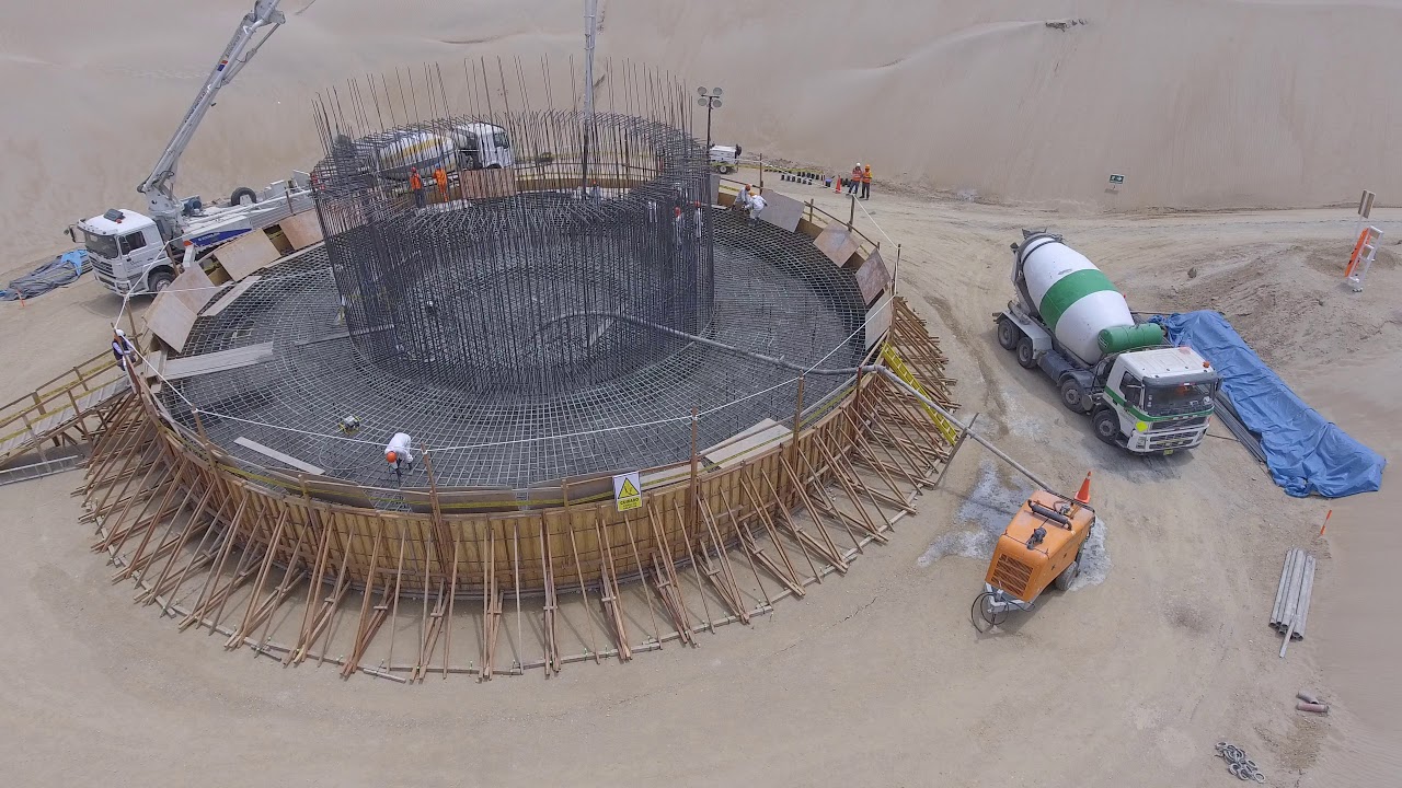 vaciado losa de cimentación Reservorio