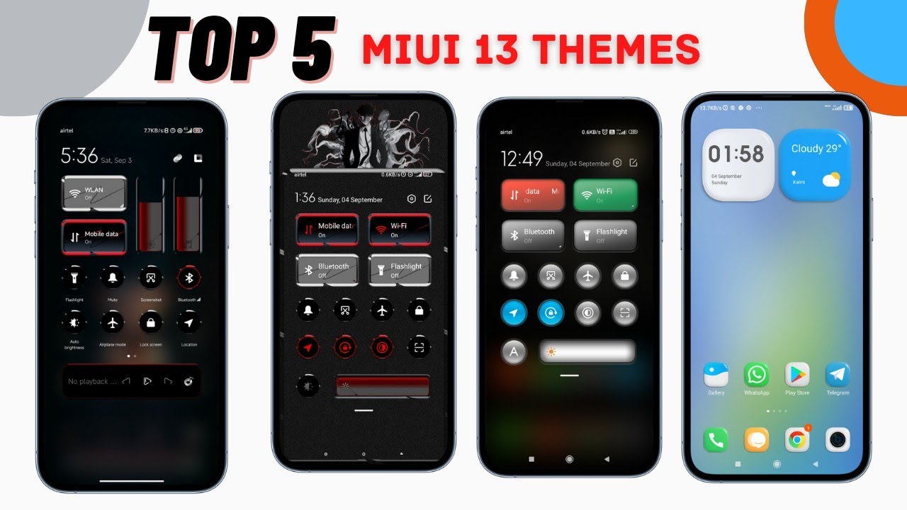 NEW MIUI 13 THEMES | TOP 5 MIUI 12.5 THEMES | MIUI 13 THEMES 🔥🔥