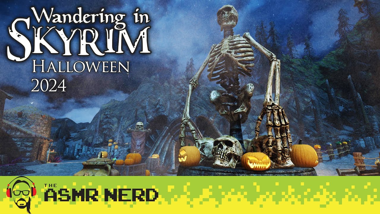 ASMR | Wandering in Skyrim Halloween 2024 🎃💀 [tingly whispering & relaxing ambient sounds]