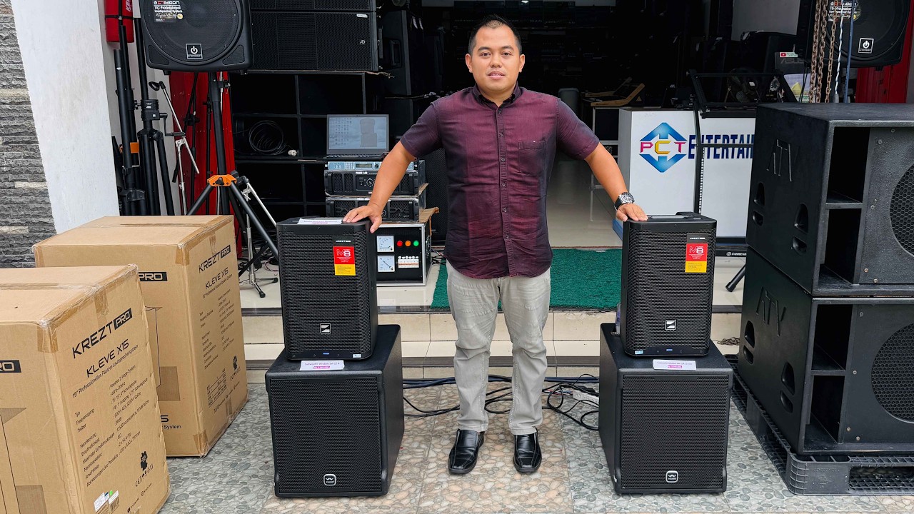 Krezt Munich M8 ditambah SUBWOOFER 12inc Wisdom suara mantap