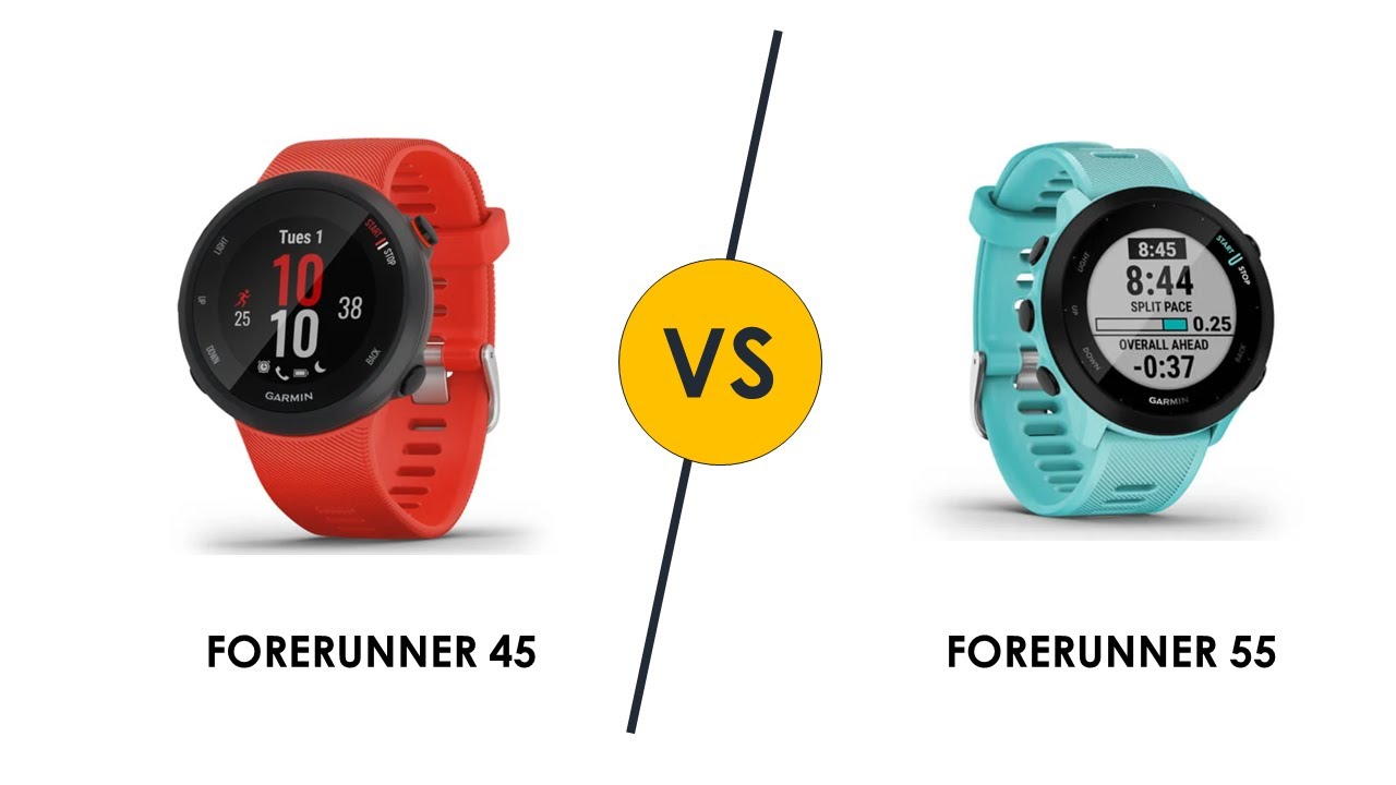 Garmin Forerunner 45 vs 55 - Compare the difference