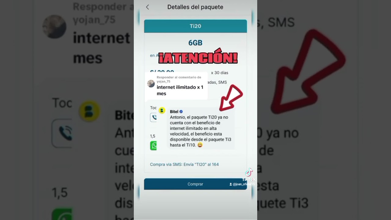 &iexcl;Atenci&oacute;n con el paquete Ti20 de Bitel! #bitel