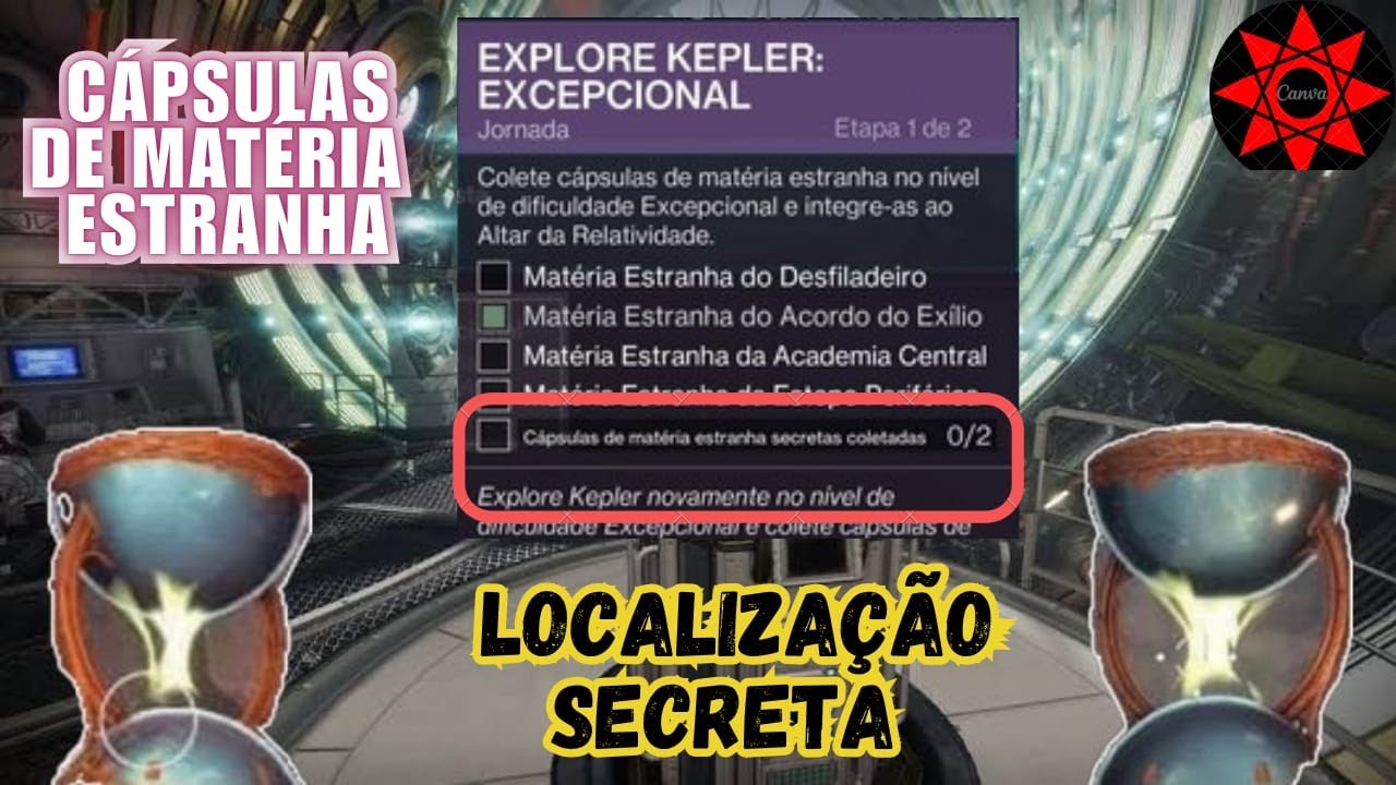 Capsulas de Matéria Estranha- LOCALIZAÇÃO SECRETA - DESTINY 2