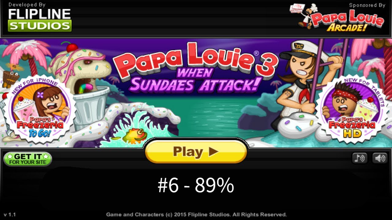 [해외 플래시] Papa Louie 3: When Sundaes Attack! 6화 - 89%까지
