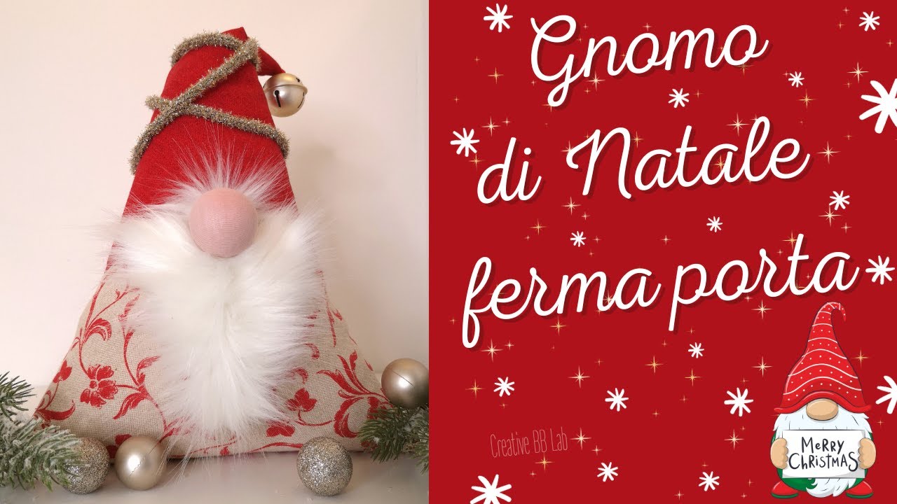 Gnomo ferma porta facilissimo, con solo due triangoli di stoffa!