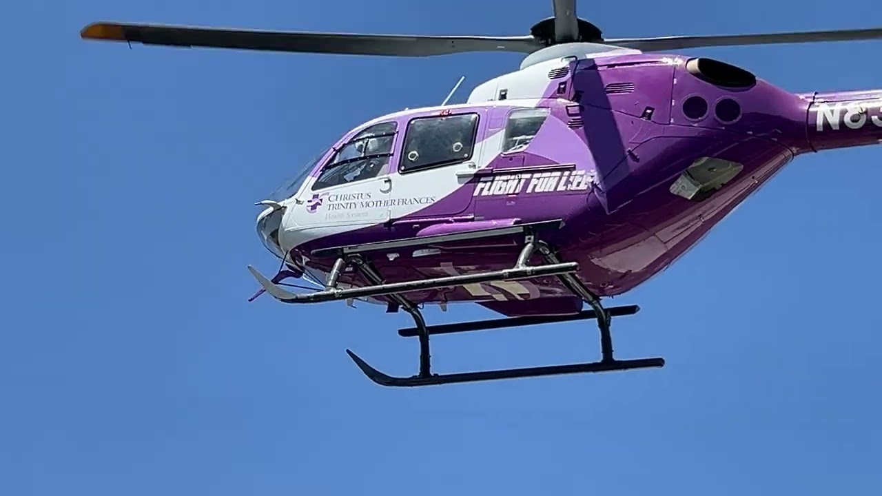 Christus Health Flight For Life Airbus H135 N835TX landing and engine shutdown (Read Description) 