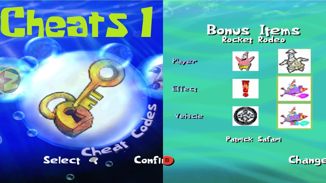 SpongeBob Creature From The Krusty Krab - All Cheats (Part 1) (1080p)