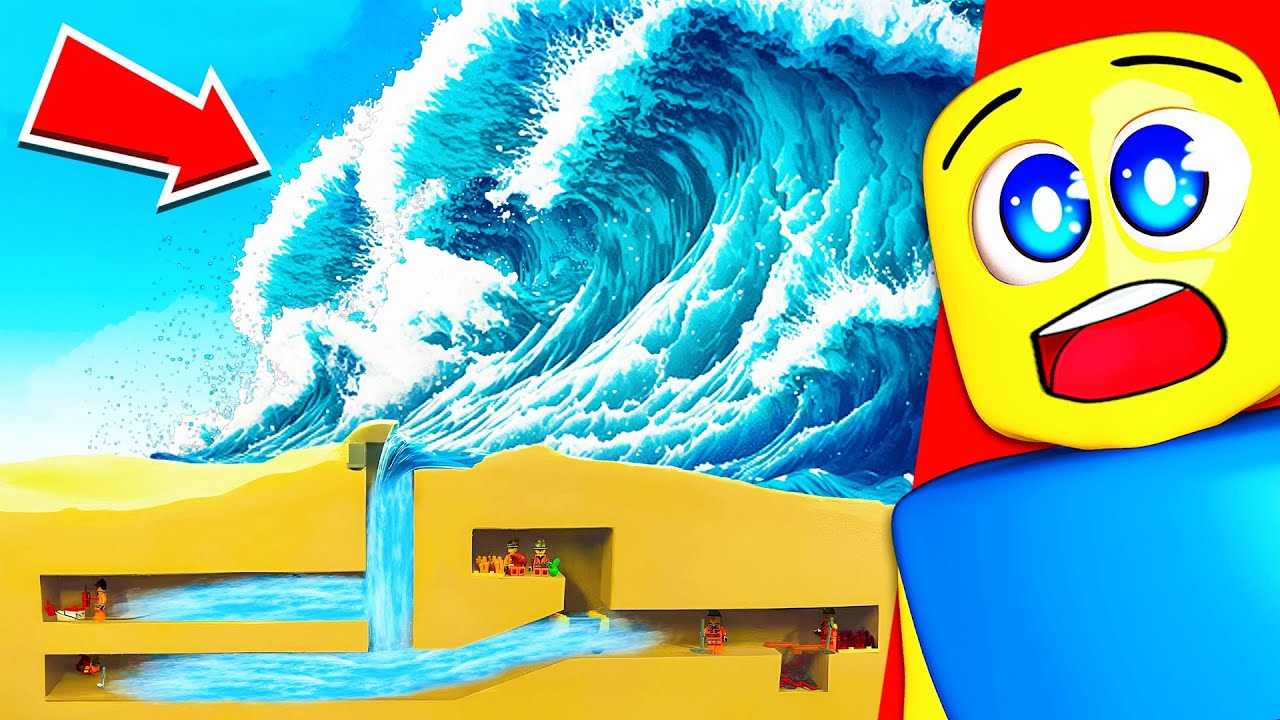LEGO MINE vs GIANT FLOOD DISASTER