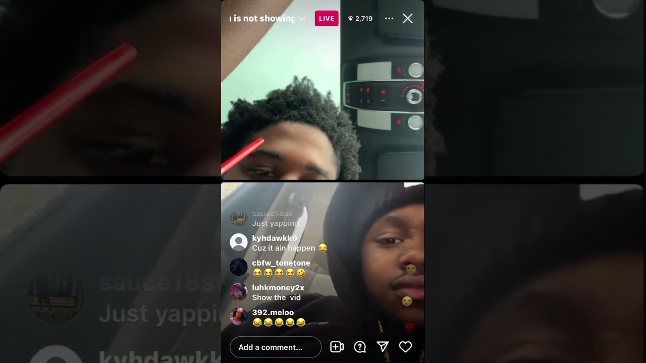 Yfg fatso hops on ig live after gettin into wit rell vert🤦🏾‍♂️ #chicago #beef