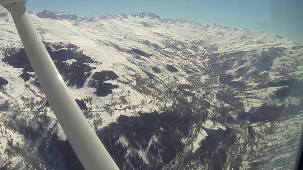 Flight over the French Alps (hd)