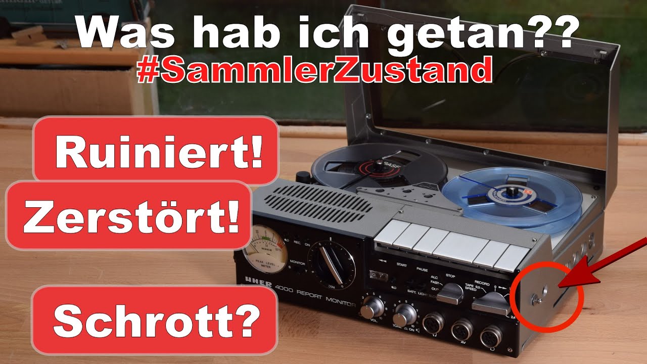 Uher Tonbandgerät als Tape Echo? Was hab ich getan? War Sammlerzustand!