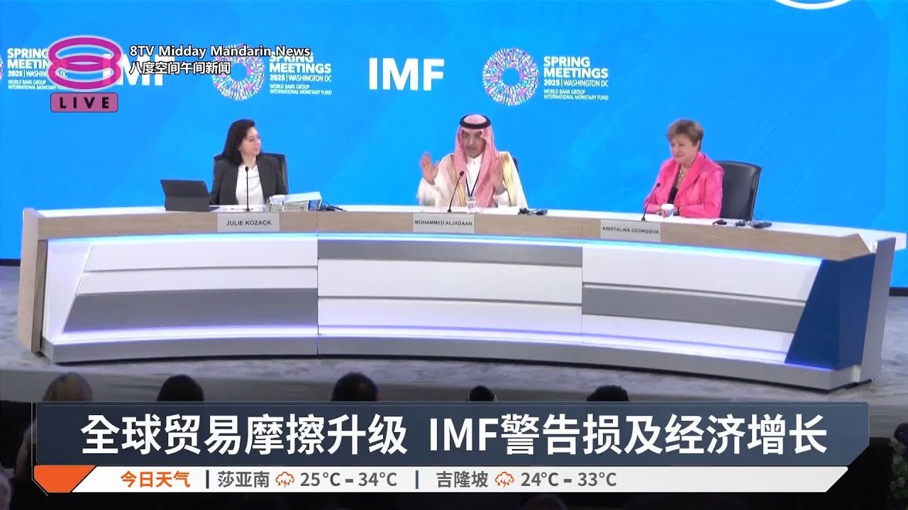 特朗普关税增贸易紧张 IMF促止损全球繁荣政策【2025.04.26 八度空间午间新闻】