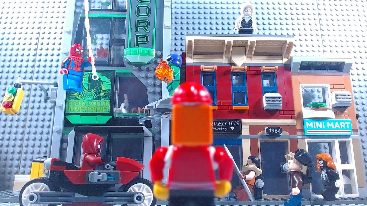 lego oscorp tower build animation
