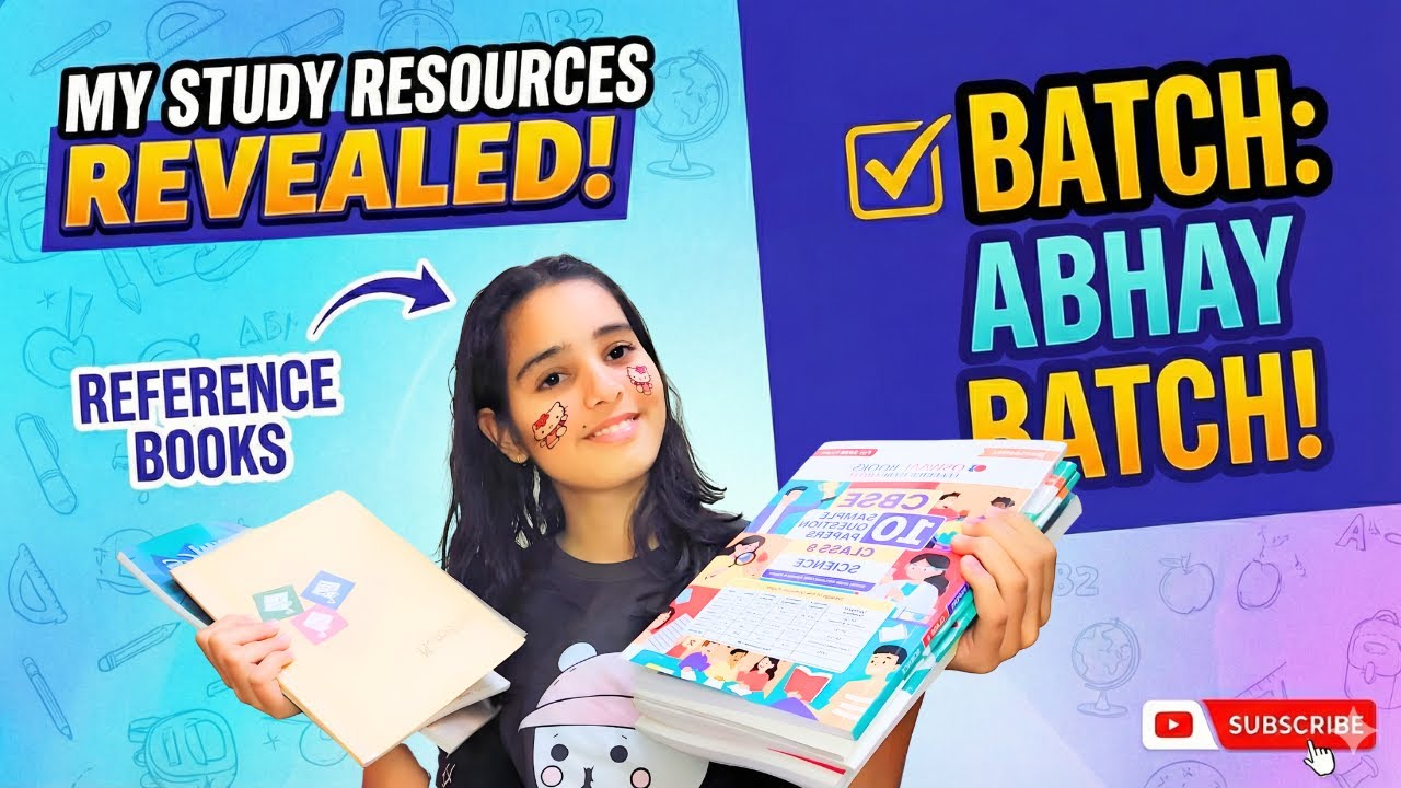 Revealing All My Study Resources As a *CBSE* 9th Grader | Study With Me | Study Vlog