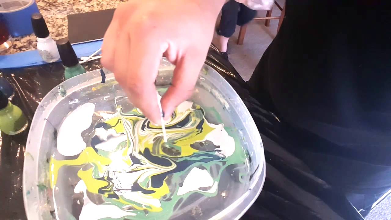 DIY Water Marbling onto a canvas