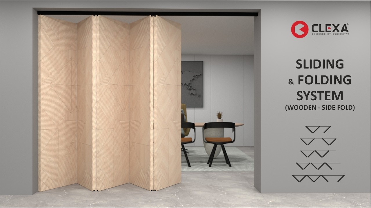 Sliding Folding Wooden Partition I Side fold I Soft Close I CLEXA
