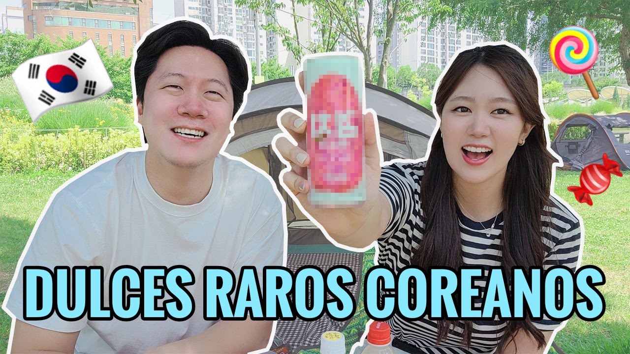(sub) PROBANDO DULCES RAROS DE COREA 🇰🇷🍭 | Vlog en Rio Han