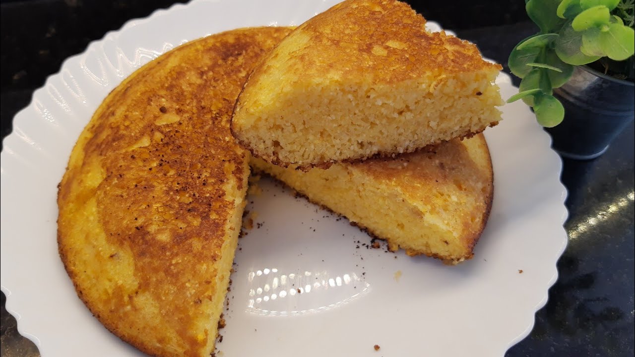 Bolo de flocos de milho na frigideira ( sem glúten e sem lactose saudável e nutritivo)