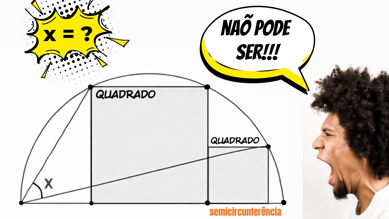 NÃO ACREDITEI QUANDO FUI CALCULAR A MEDIDA DESSE ÂNGULO! 😱 O DESAFIO INSANO DA SEMICIRCUNFERÊNCIA