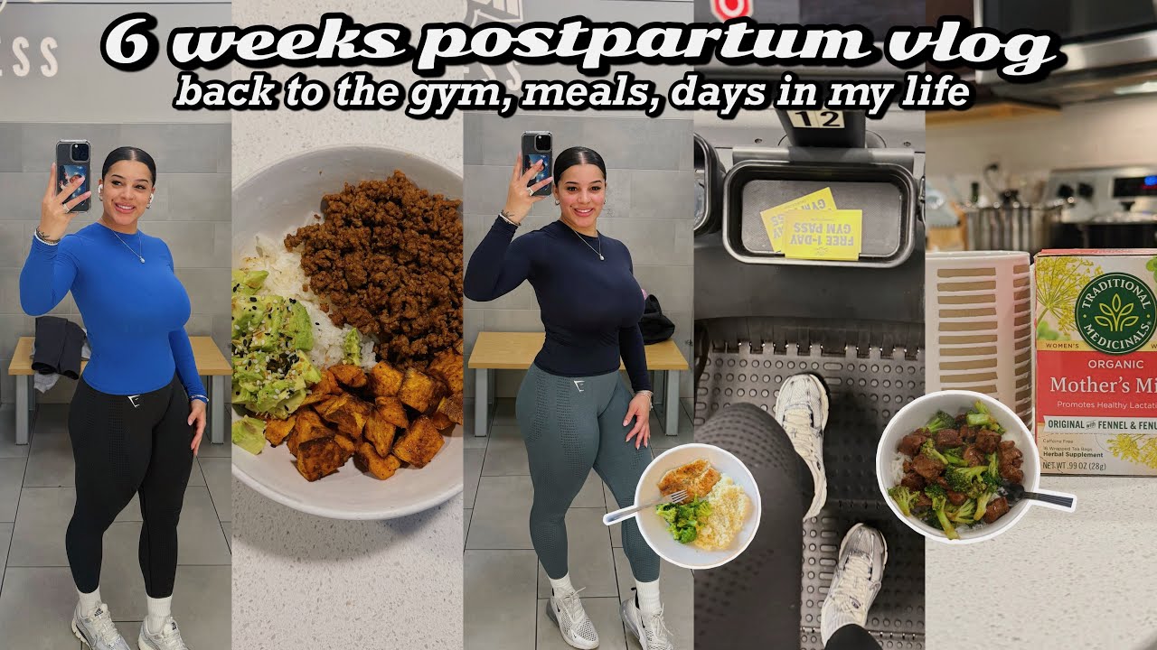 6 weeks postpartum vlog: days in my life, back to the gym, cooking at home etc.