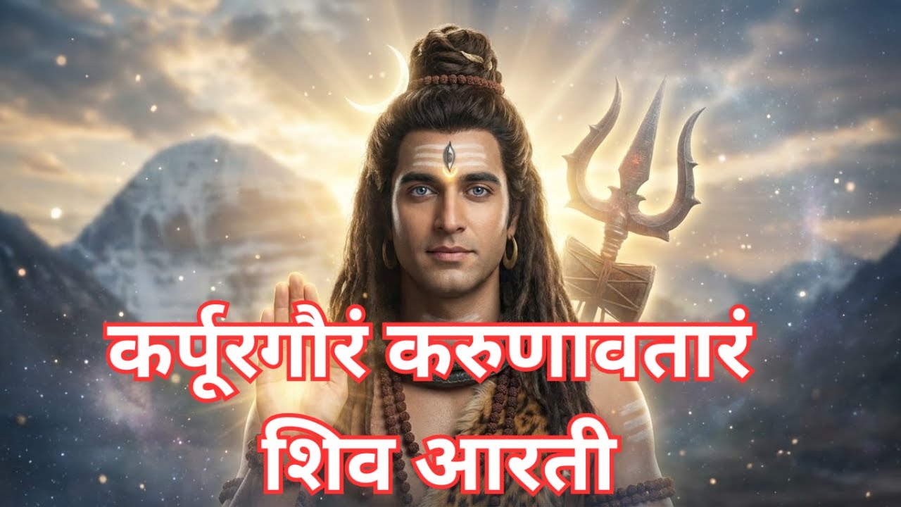 Karpur Gauram Karunavtaram 🙏 | Powerful Shiv Aarti for Peace & Mahadev Blessings