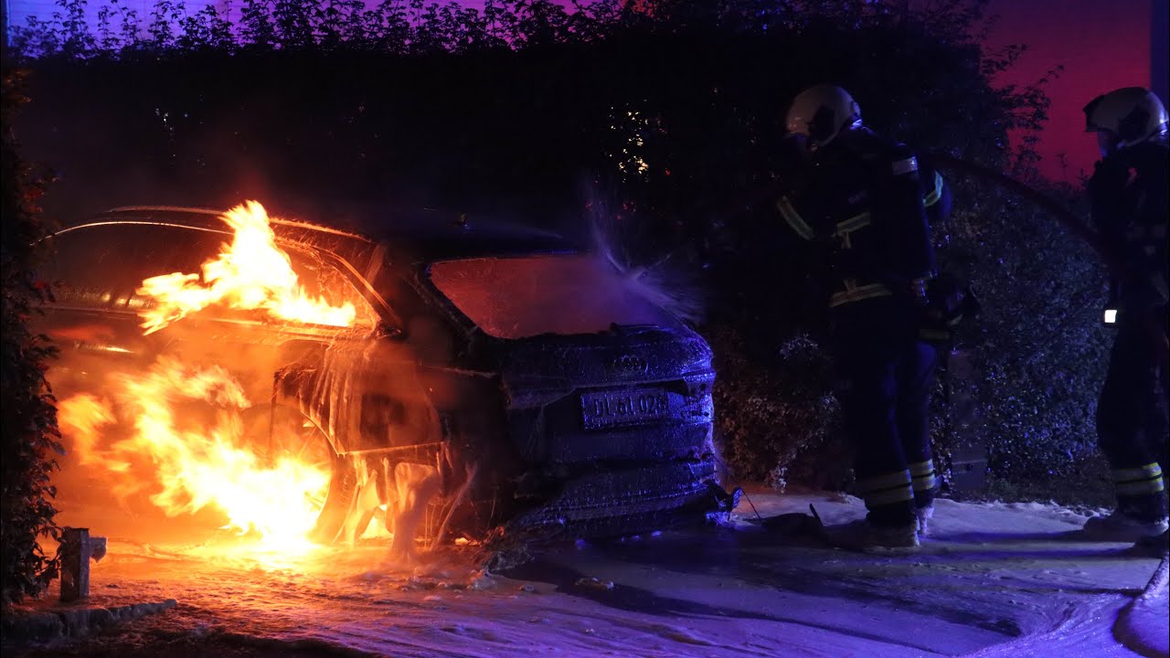 Brand i el-bil i Virum natten til Lørdag 26/10-24