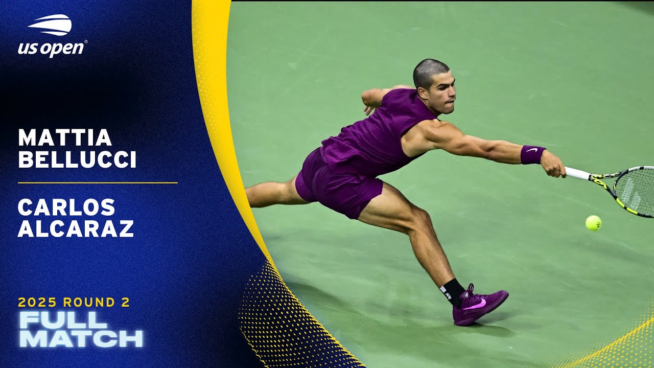 Mattia Bellucci vs. Carlos Alcaraz Full Match | 2025 US Open Round 2