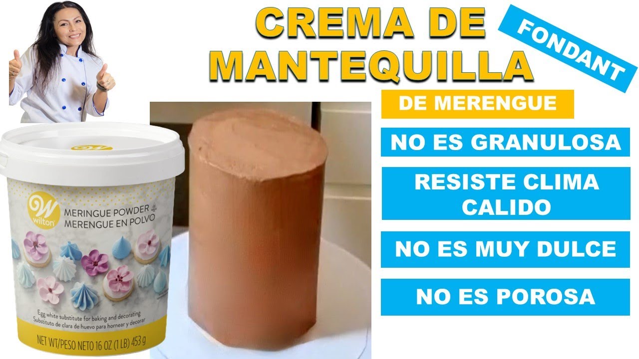 CREMA DE MANTEQUILLA DE CHOCOLATE - CON POLVO DE MERENGUE - ESPECIAL CLIMAS CALIDOS - PARA FONDANT