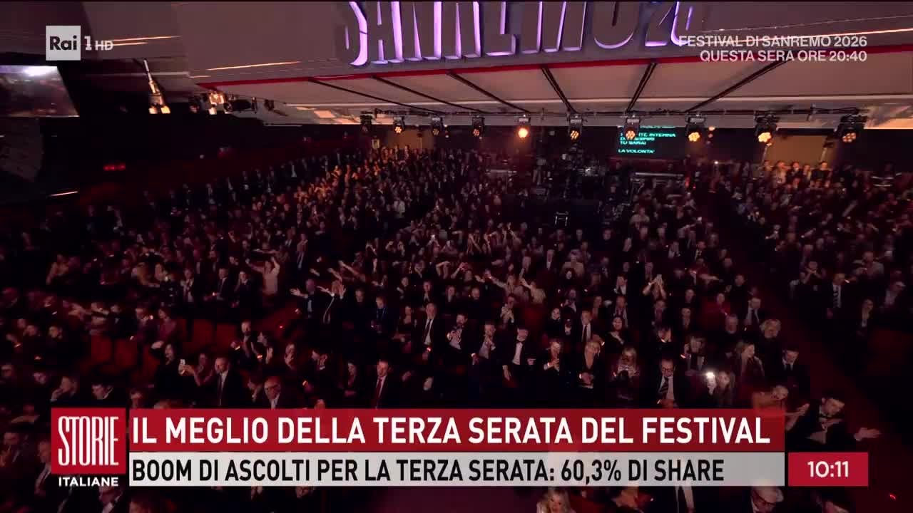 Il meglio della terza serata del festival di Sanremo 2026 - Storie italiane 27/02/2026
