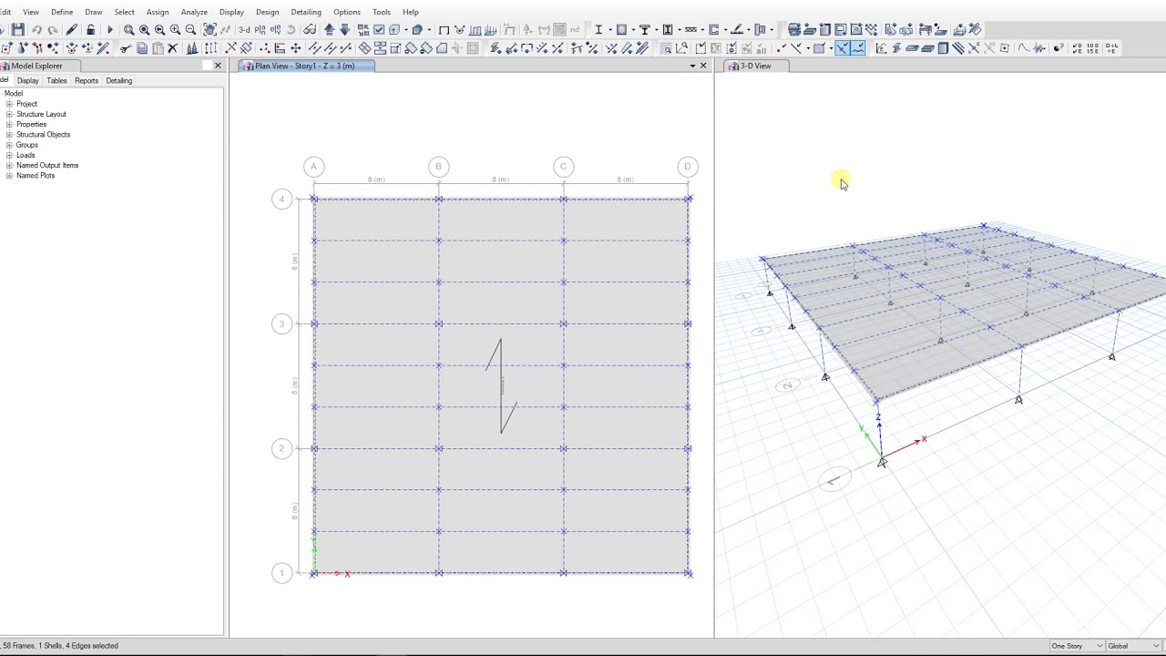 ETABS. Design Deck section with shear stud