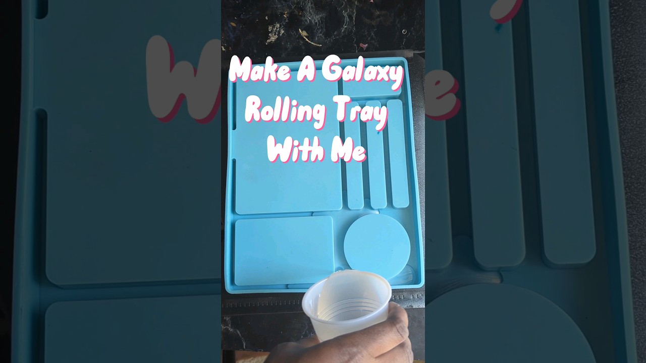 Make a Galaxy Resin Rolling Tray #resinpouring #resinart #howto #makewithme #diy