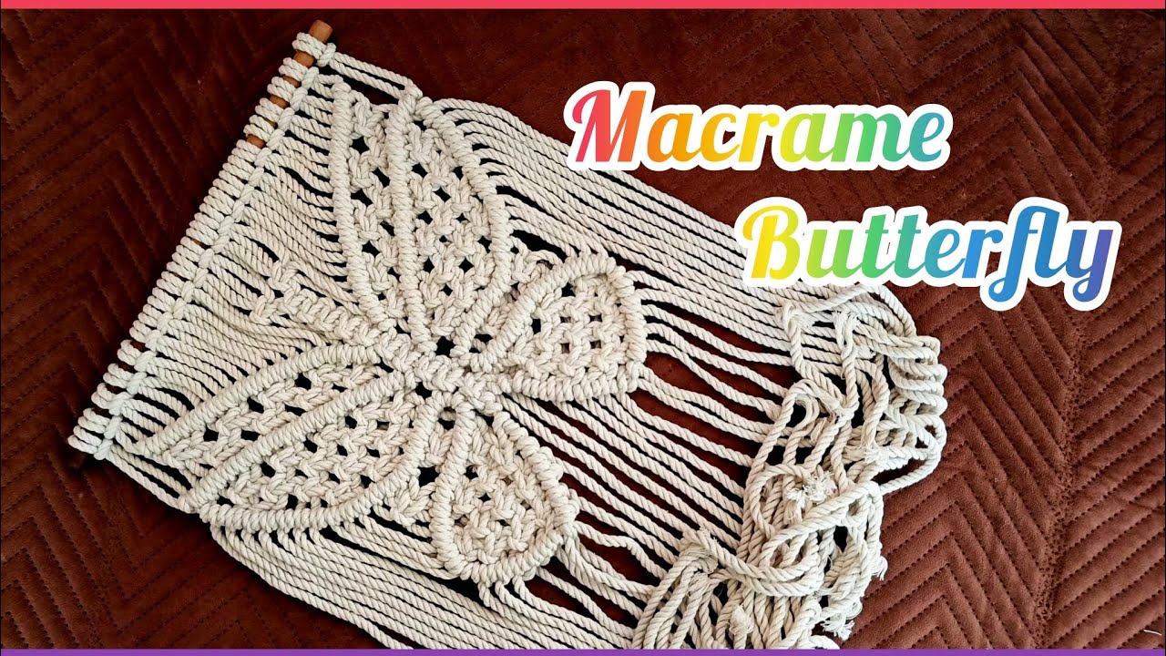 New macrame butterfly 🦋 tutorial 2023 || home decor #viral #youtube #macrame