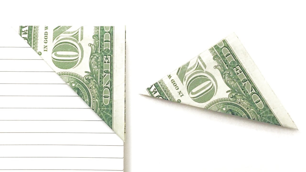 Easy Money Origami - Bookmark - Dollar Bill Origami Easy Tutorial