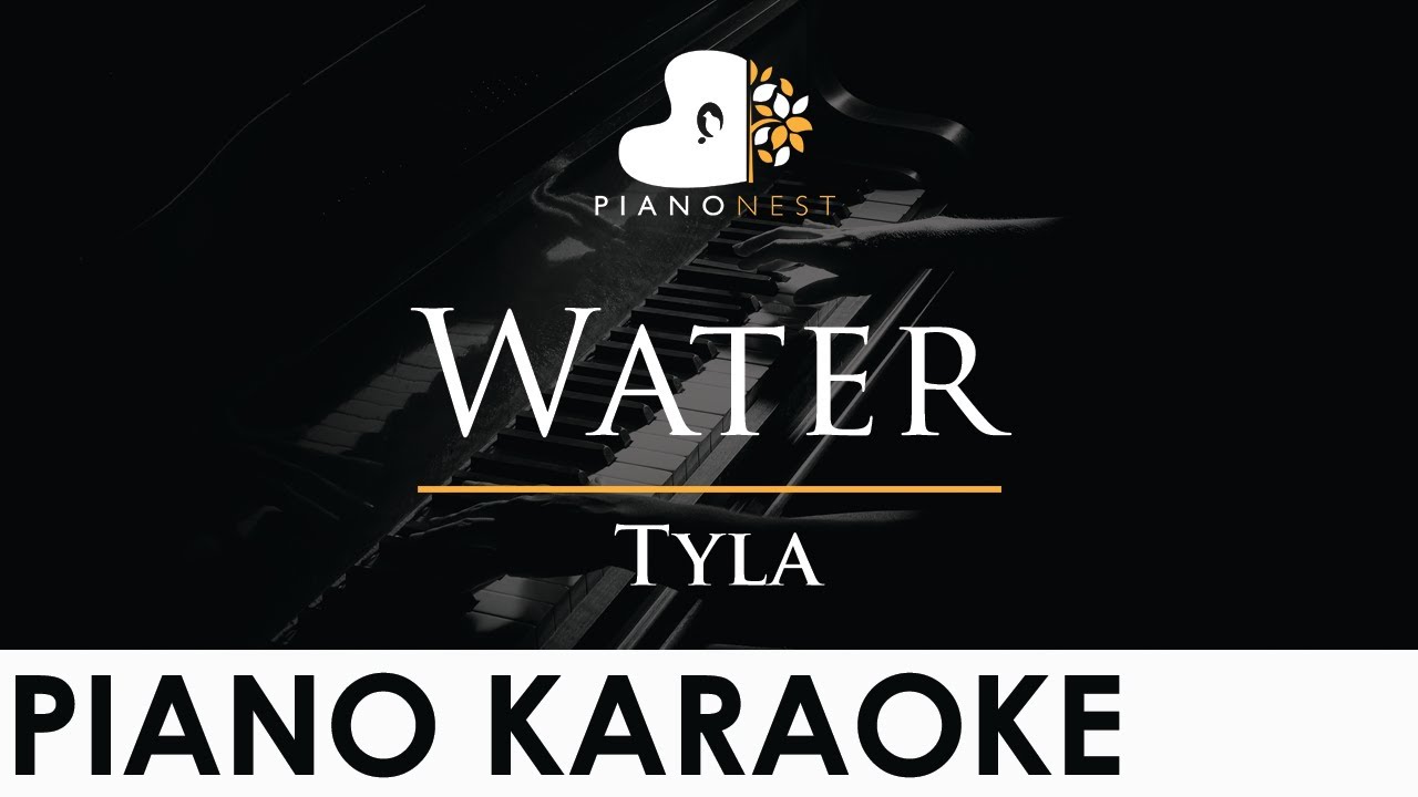 Tyla - Water - Piano Karaoke Instrumental Cover with Lyrics